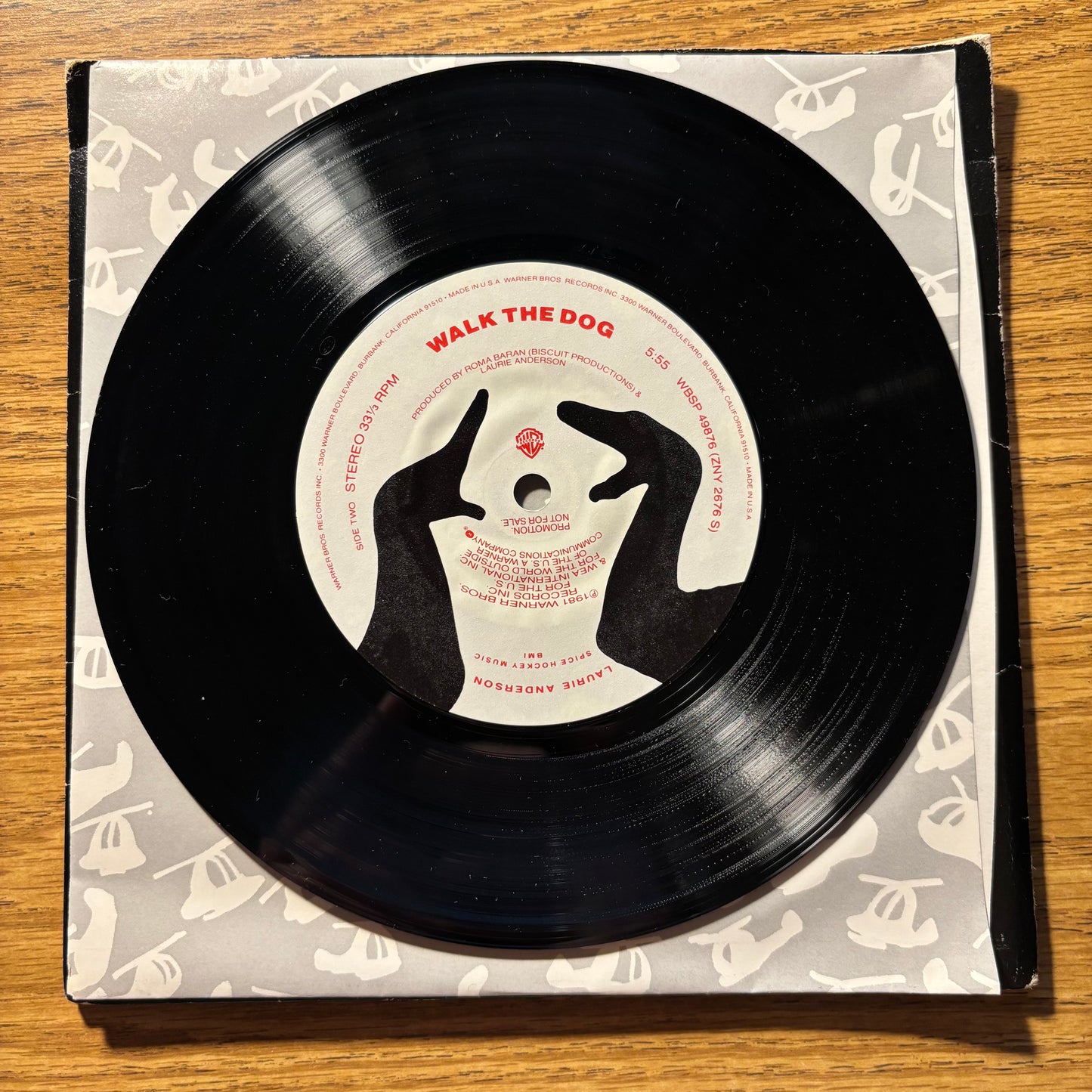 Laurie Anderson - O Superman / Walk the Dog - Signed Promotional Pressing