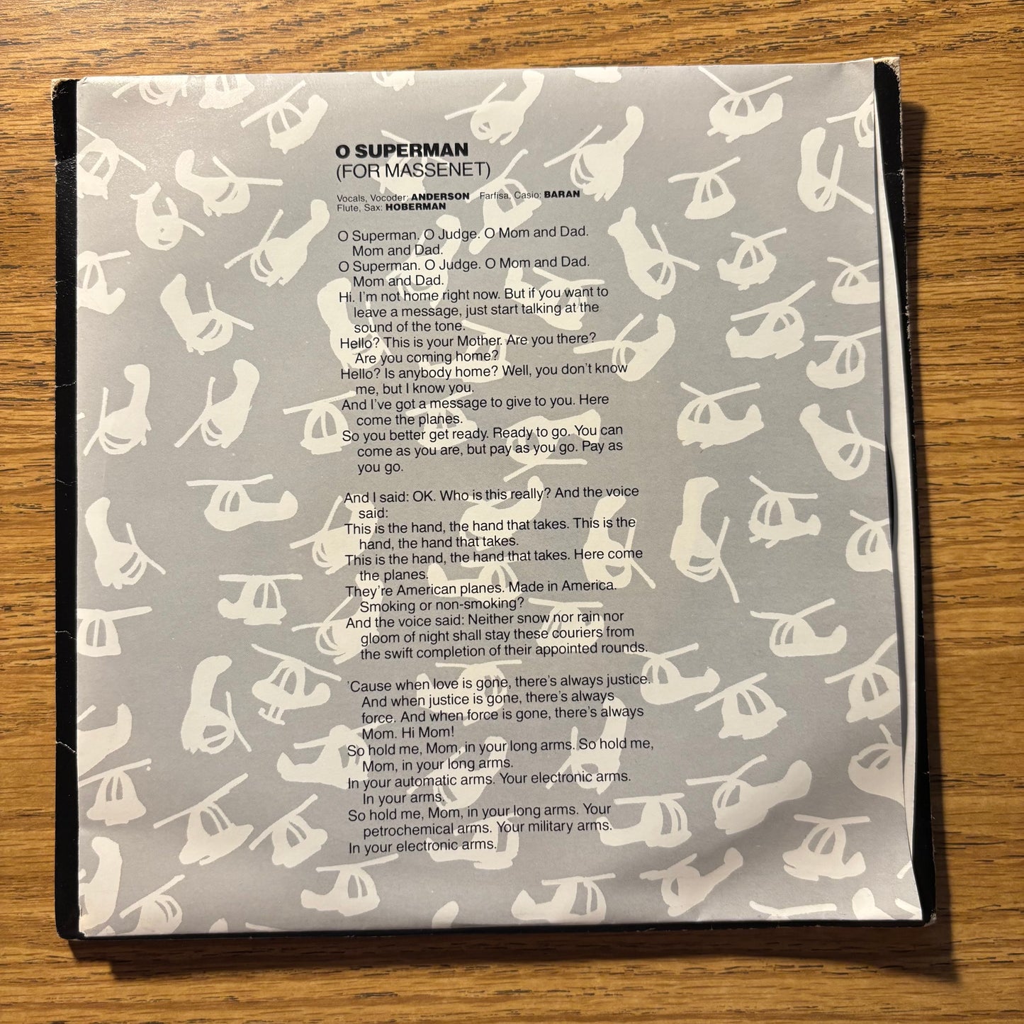 Laurie Anderson - O Superman / Walk the Dog - Signed Promotional Pressing