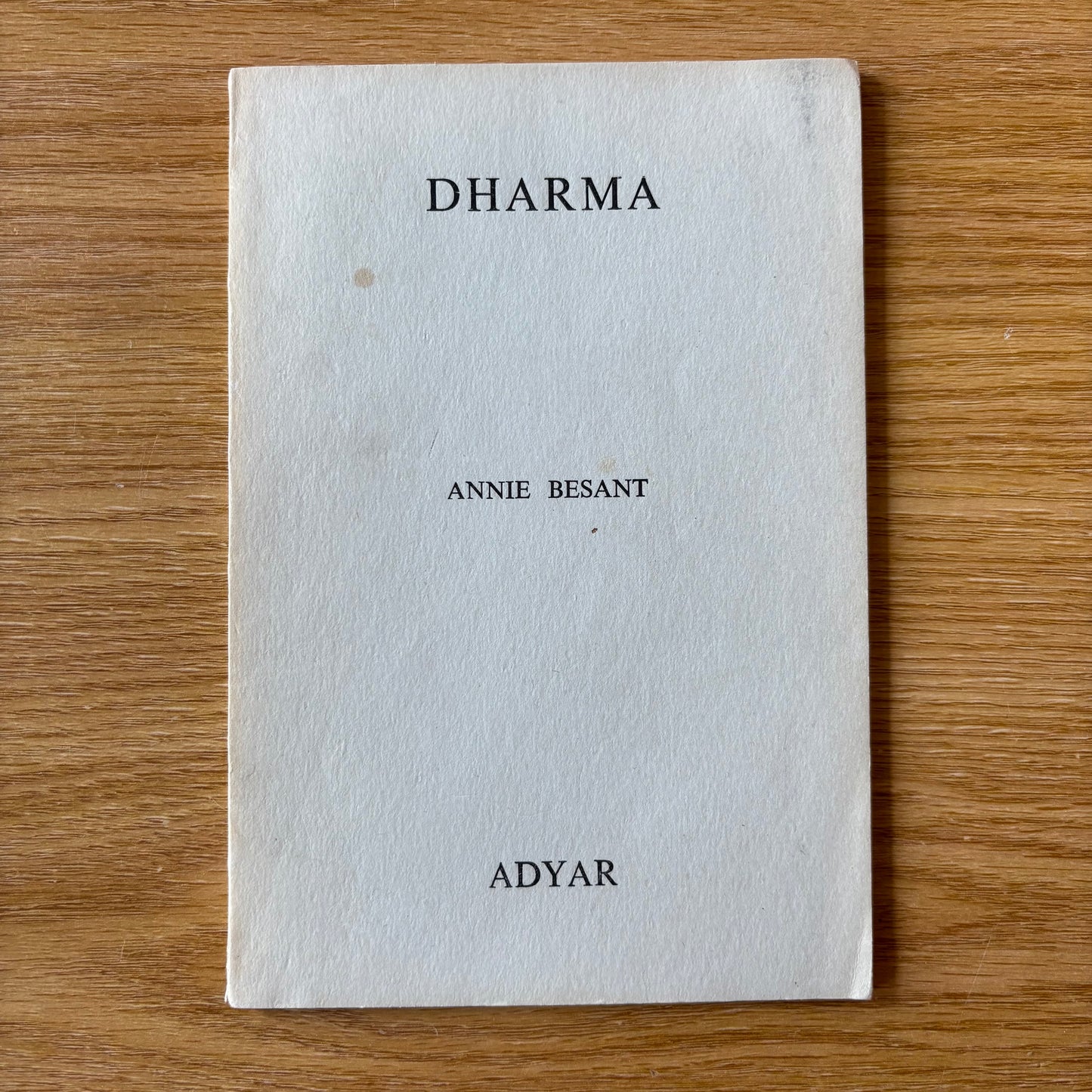 Annie Besant - Dharma