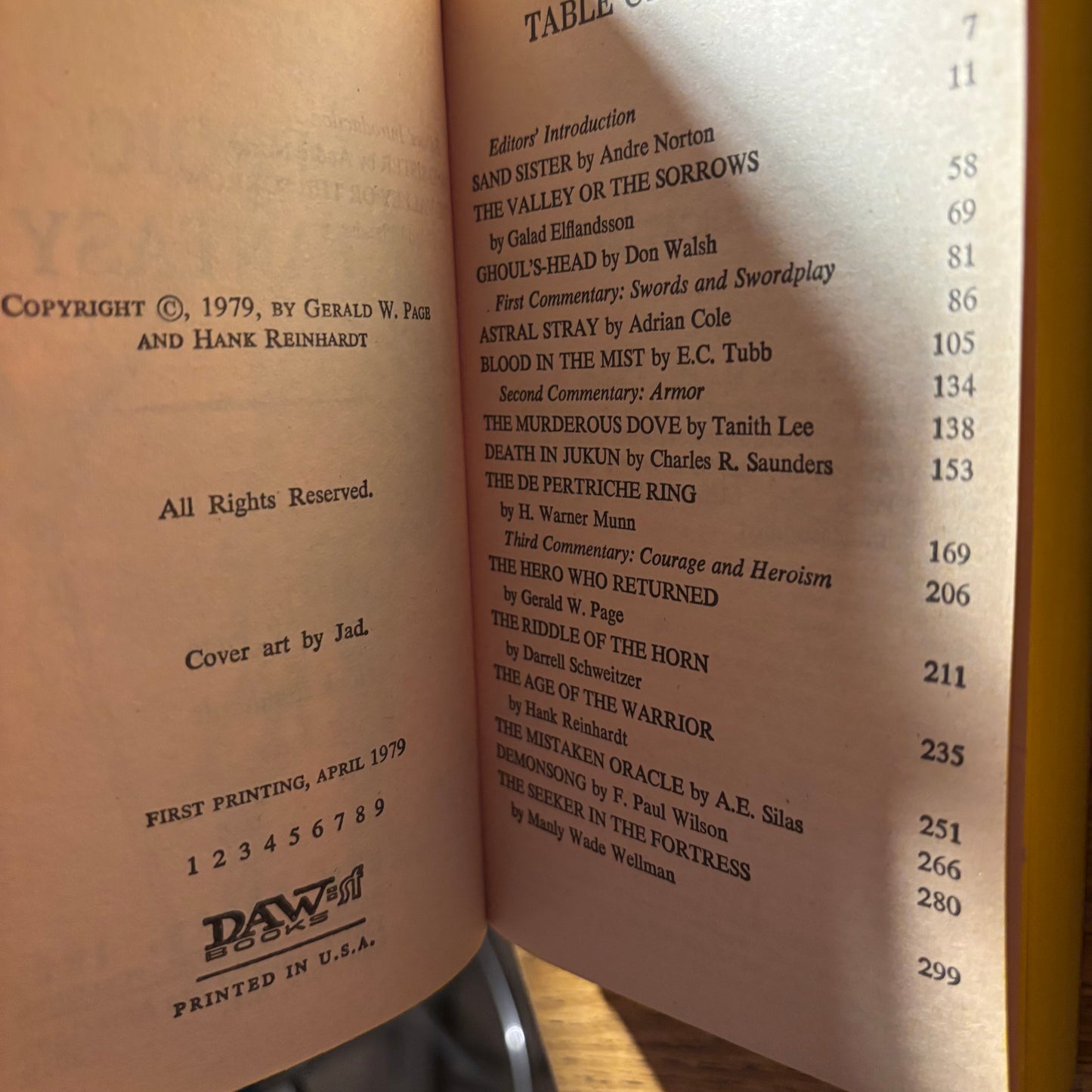 Gerald W. Page, Hank Reinhardt, eds. - Heroic Fantasy - First Edition Paperback