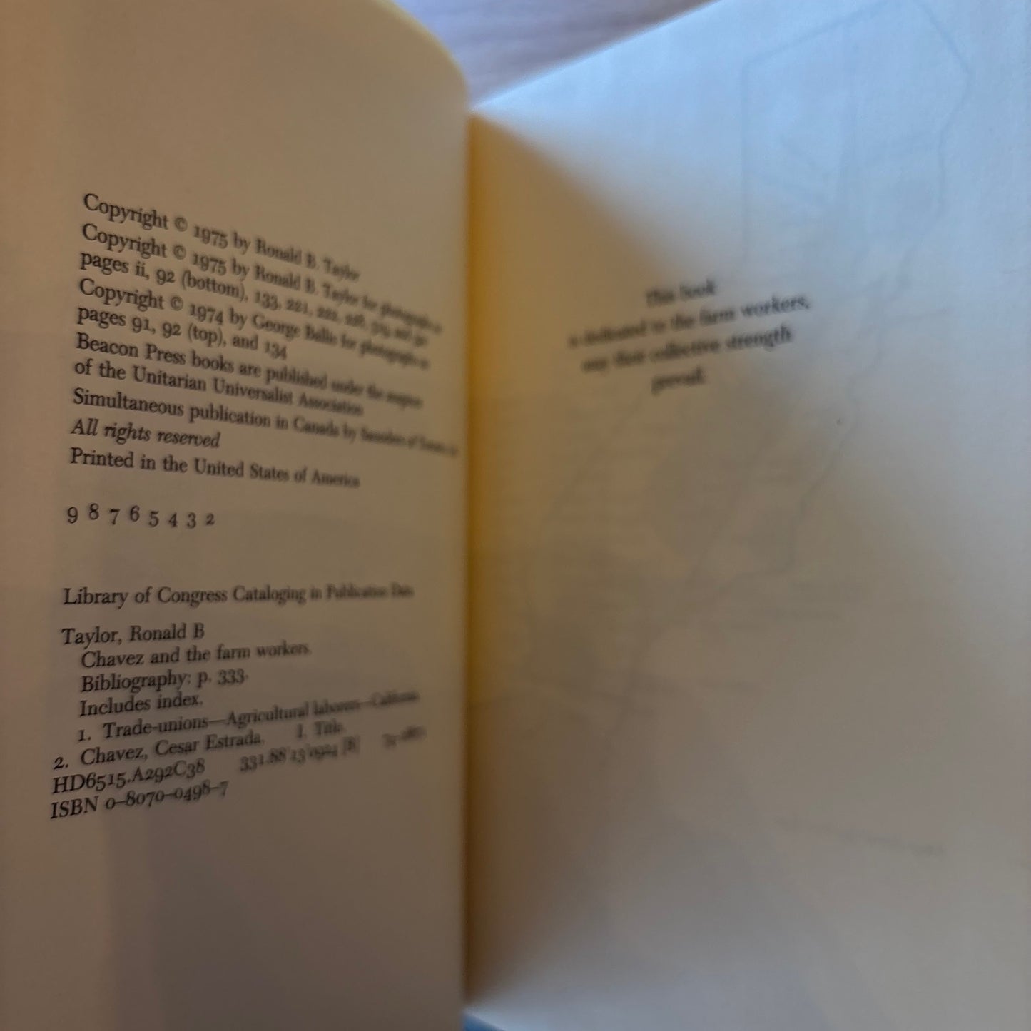 Ronald B. Taylor - Chavez and the Farm Workers - First Edition Second Printing w/ Ephemera
