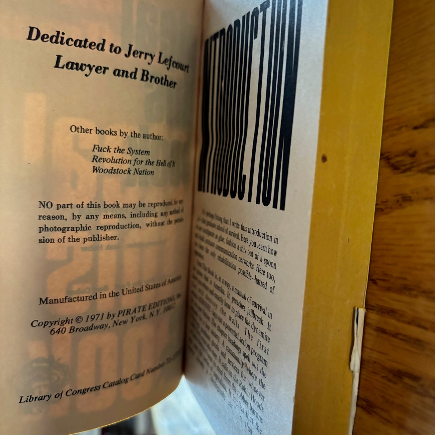 Abbie Hoffman - Steal This Book - Pirate Editions First Edition