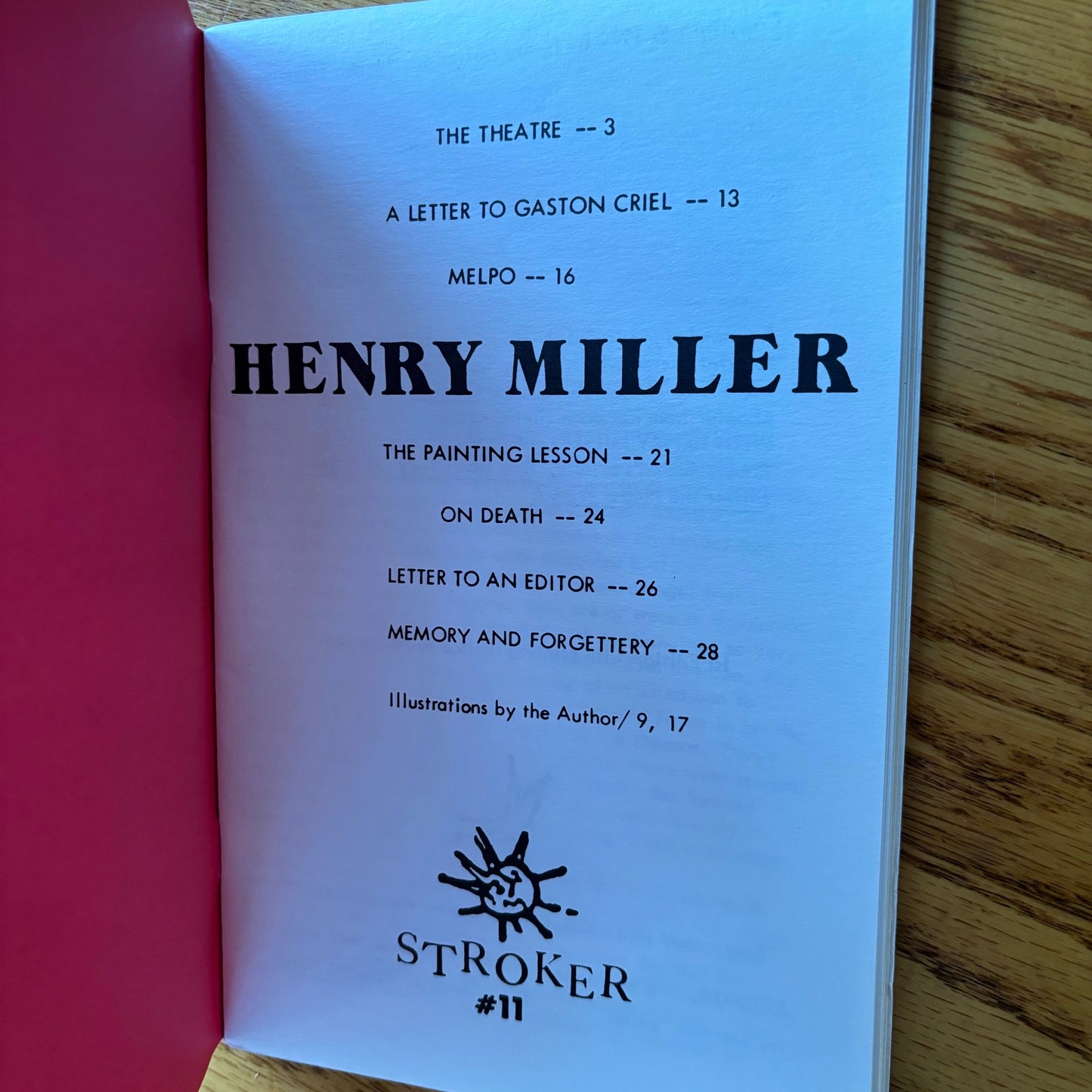 Henry Miller - The Theatre & Other Pieces (Stroker 11) - Signed