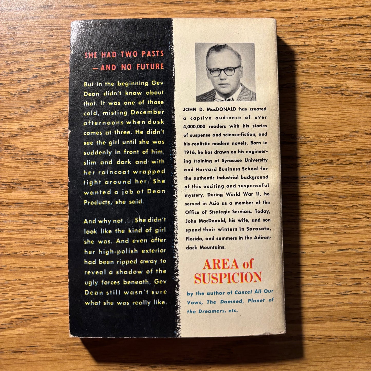 John D. MacDonald - Area of Suspicion - First Edition