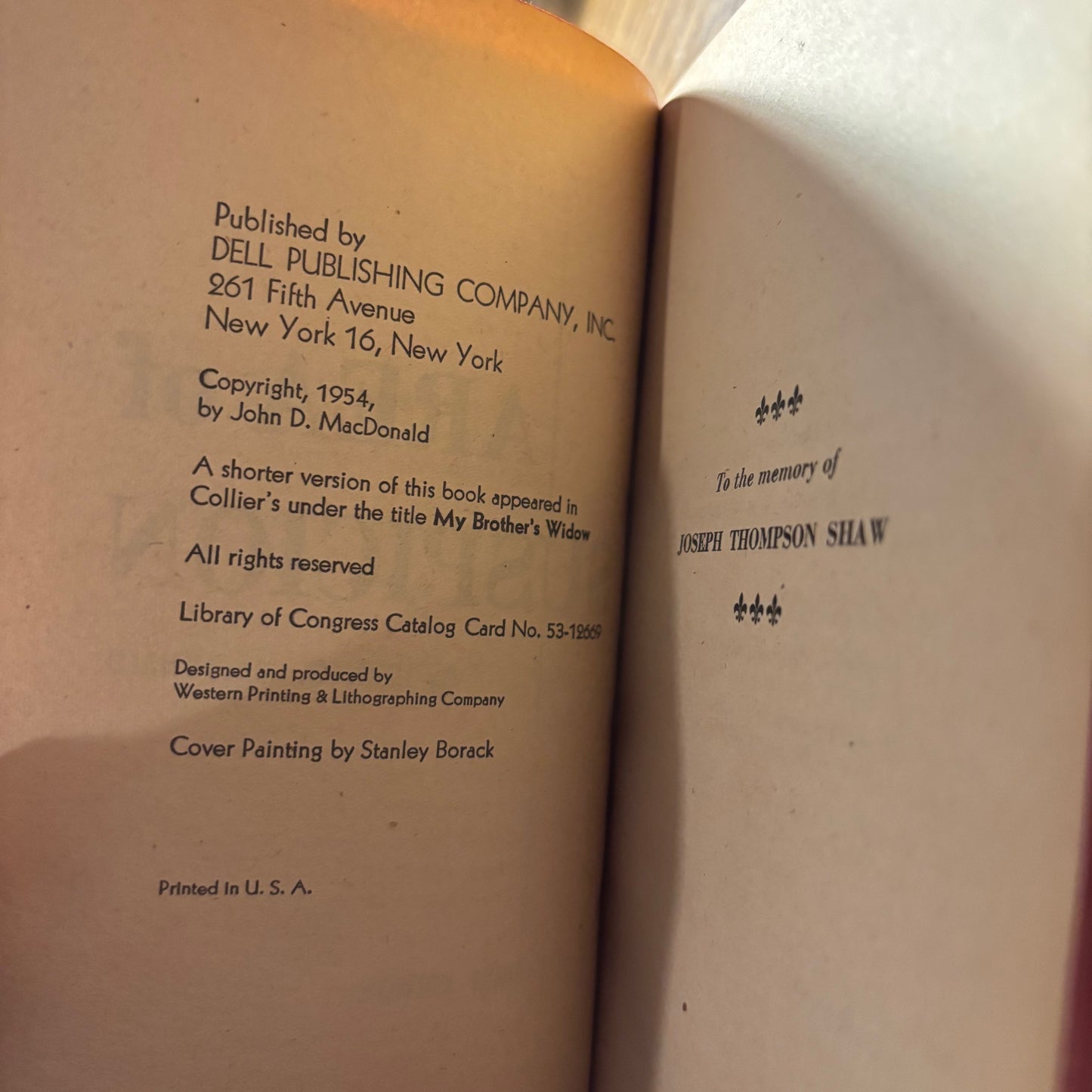 John D. MacDonald - Area of Suspicion - First Edition