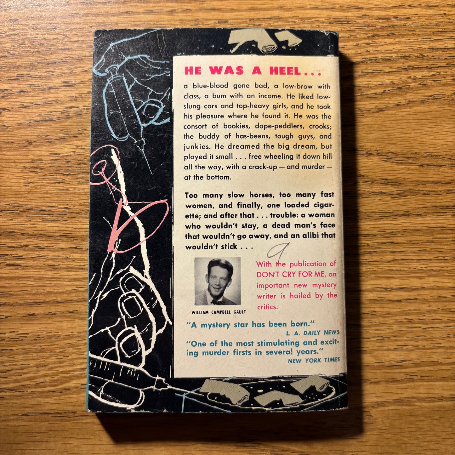 William Campbell Gault - Don't Cry For Me - First Edition Paperback