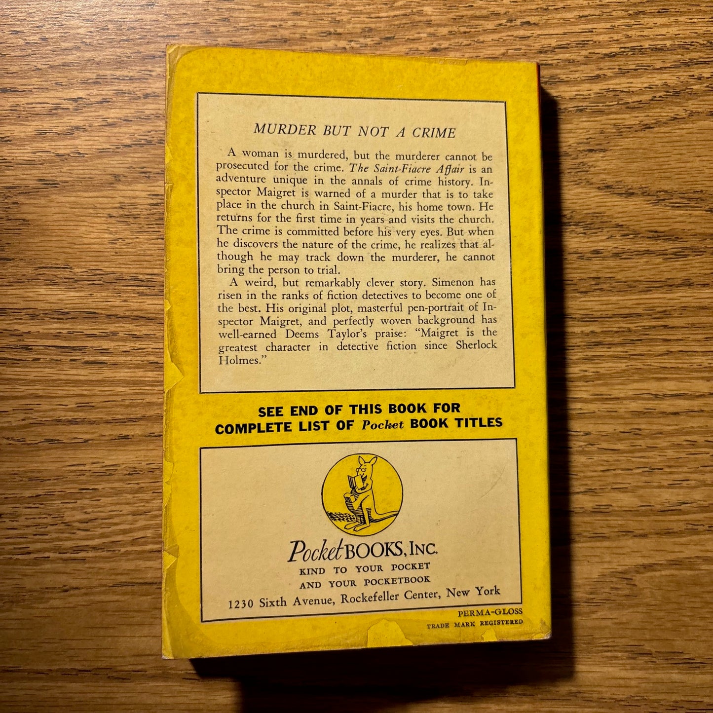 Georges Simenon - The Saint-Fiacre Affair - First Edition Paperback