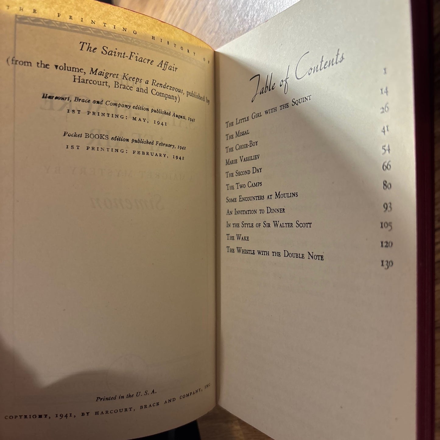 Georges Simenon - The Saint-Fiacre Affair - First Edition Paperback