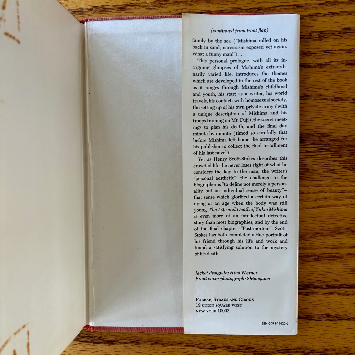 Henry Scott-Stokes - The Life and Death of Yukio Mishima - First Edition