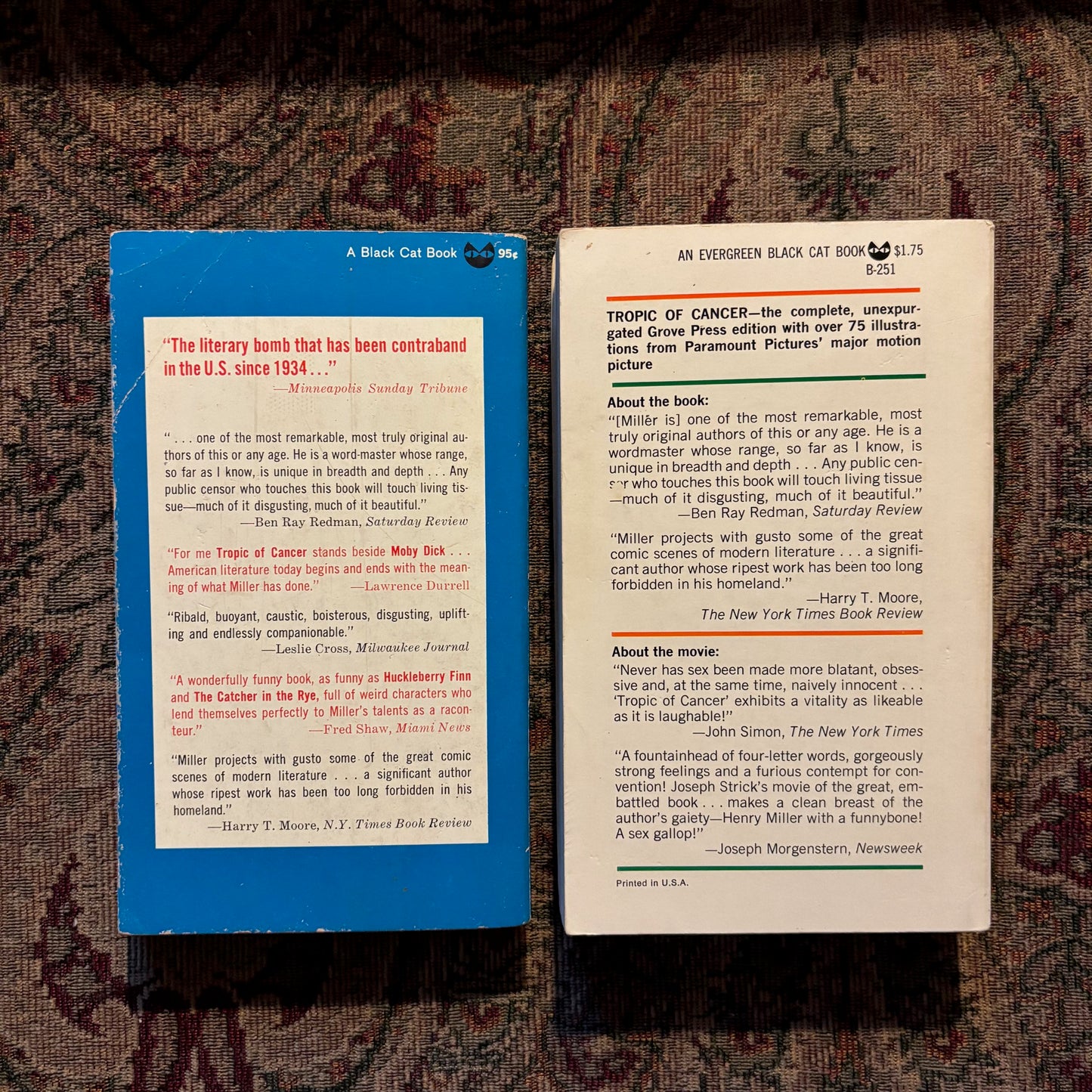 Henry Miller - Tropic of Cancer - First Edition Paperbacks