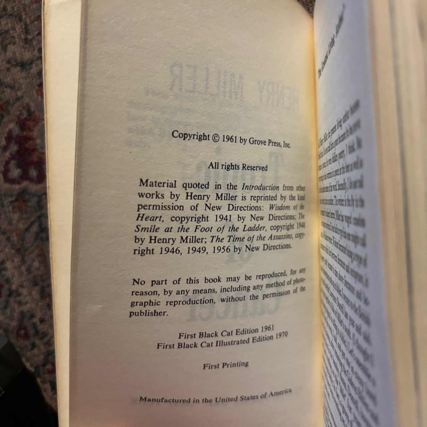 Henry Miller - Tropic of Cancer - First Edition Paperbacks
