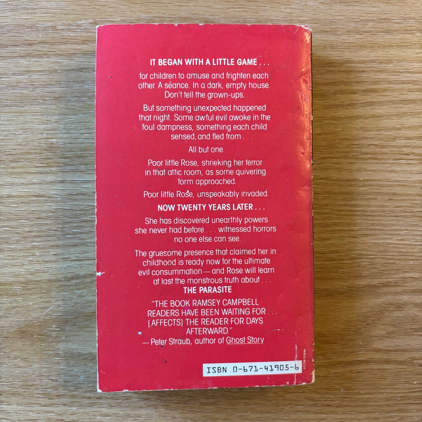 Ramsey Campbell - The Parasite - First Edition Paperback