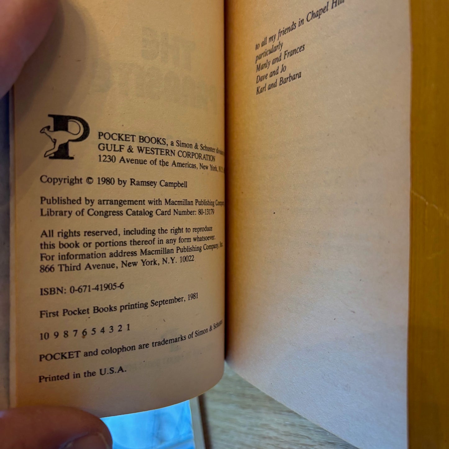 Ramsey Campbell - The Parasite - First Edition Paperback