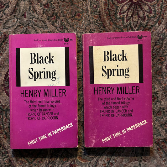 Henry Miller - Black Spring - First Edition Paperbacks