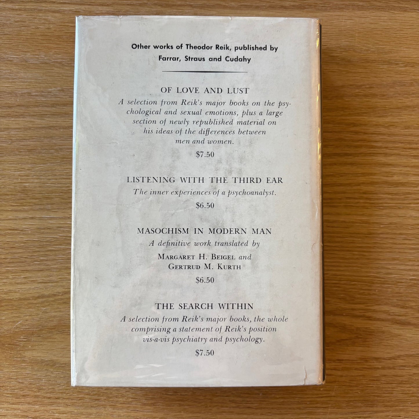 Theodor Reik - The Compulsion to Confess - First Edition