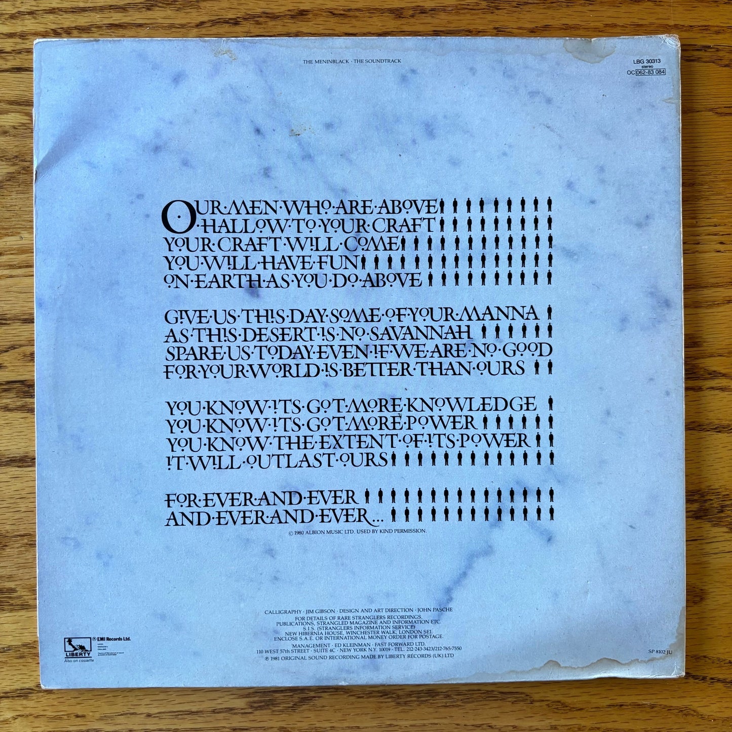The Stranglers - The Gospel According to the Meninblack - UK Pressing