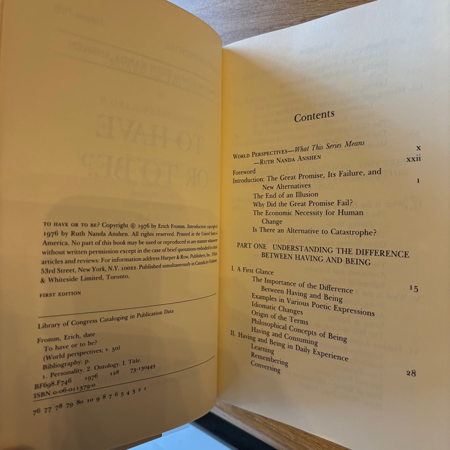 Erich Fromm - To Have or to Be? - First Edition