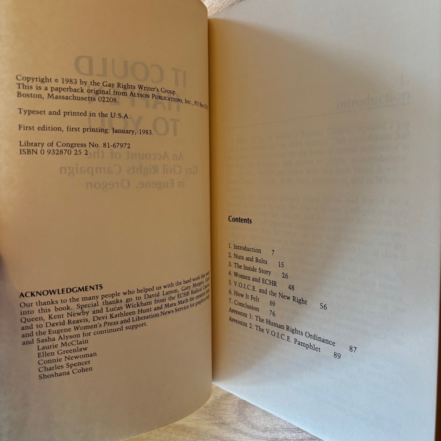 The Gay Rights' Writers Group - It Could Happen to You...: An Account of the Gay Civil Rights Campaign in Eugene, Oregon - First Edition