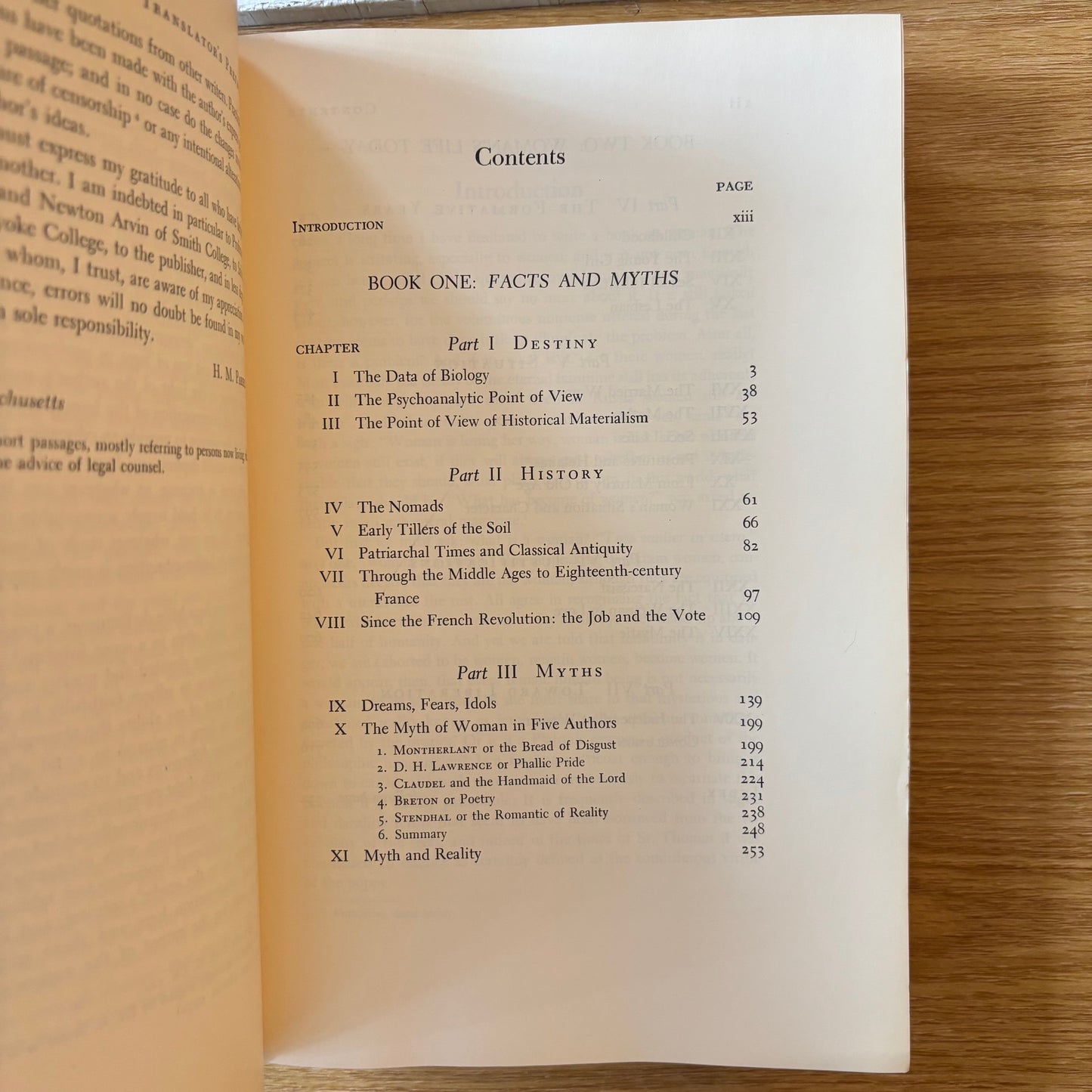 Simone de Beauvoir - The Second Sex - First Edition Later Printing