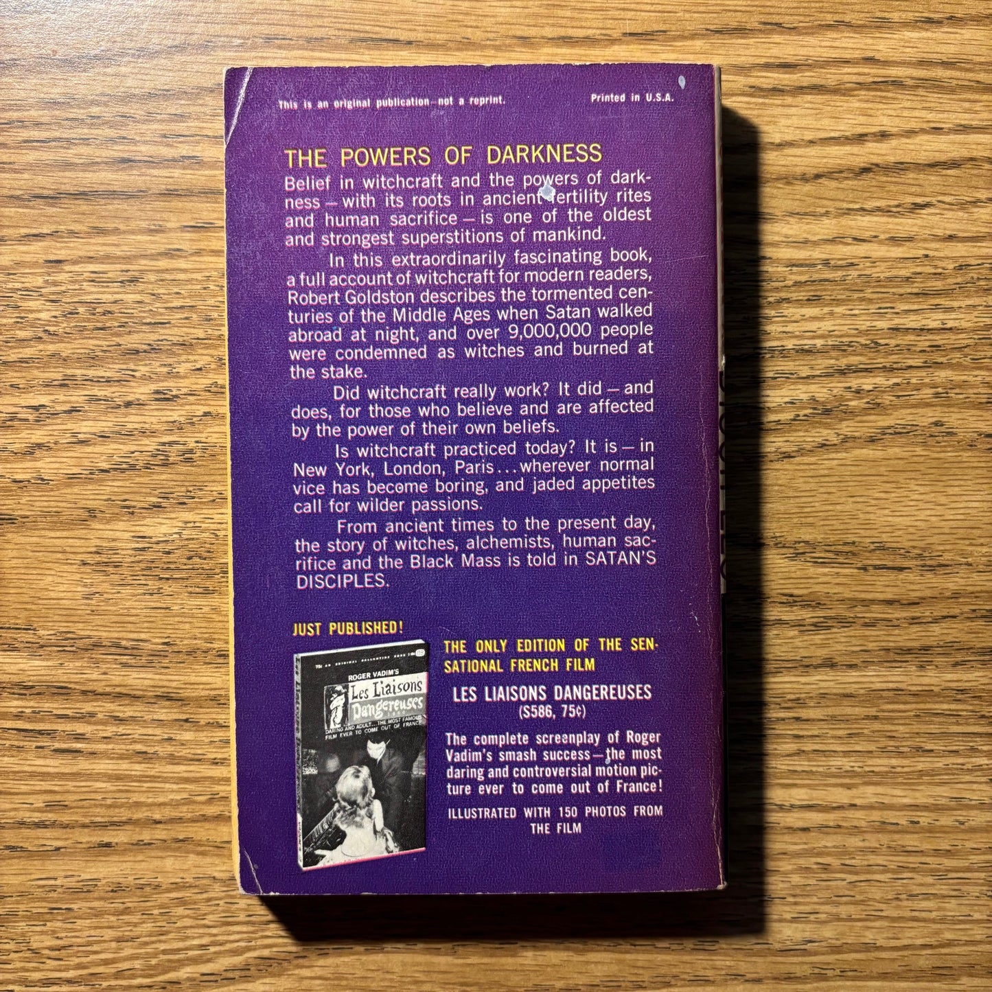Robert Goldston - Satan's Disciples - First Edition