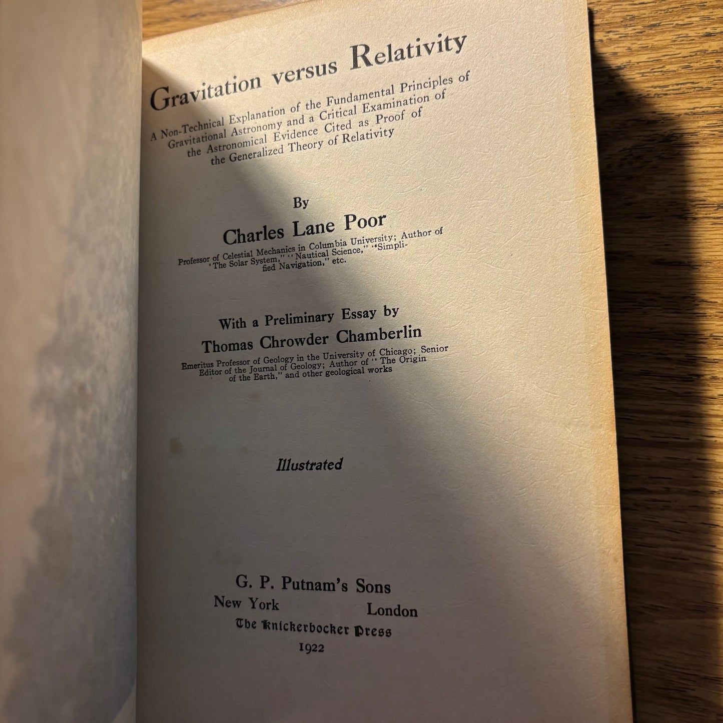 Charles Lane Poor - Gravitation Versus Relativity - Signed First Edition