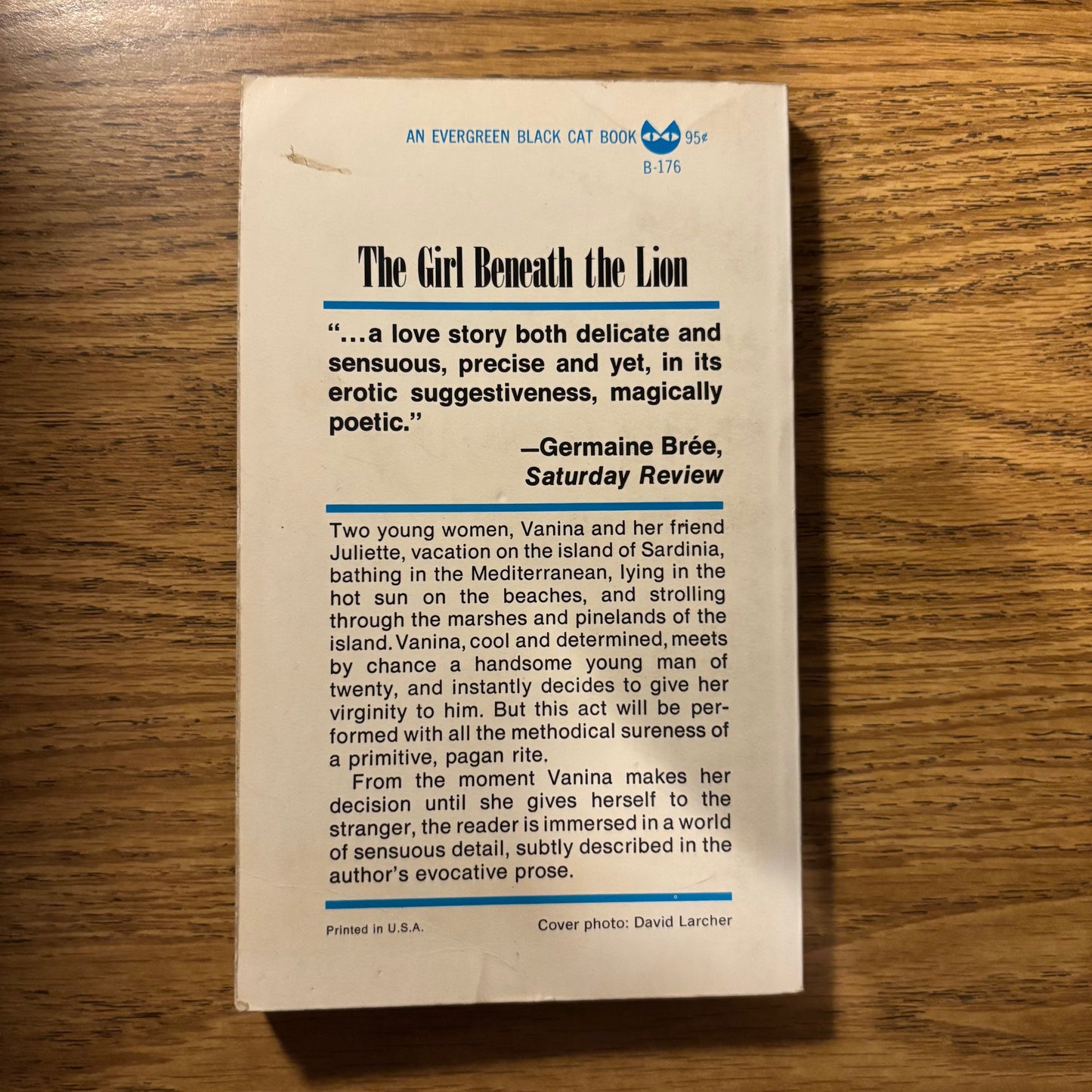 Andre Pieyre de Mandiargues - The Girl Beneath the Lion - First Edition Paperback