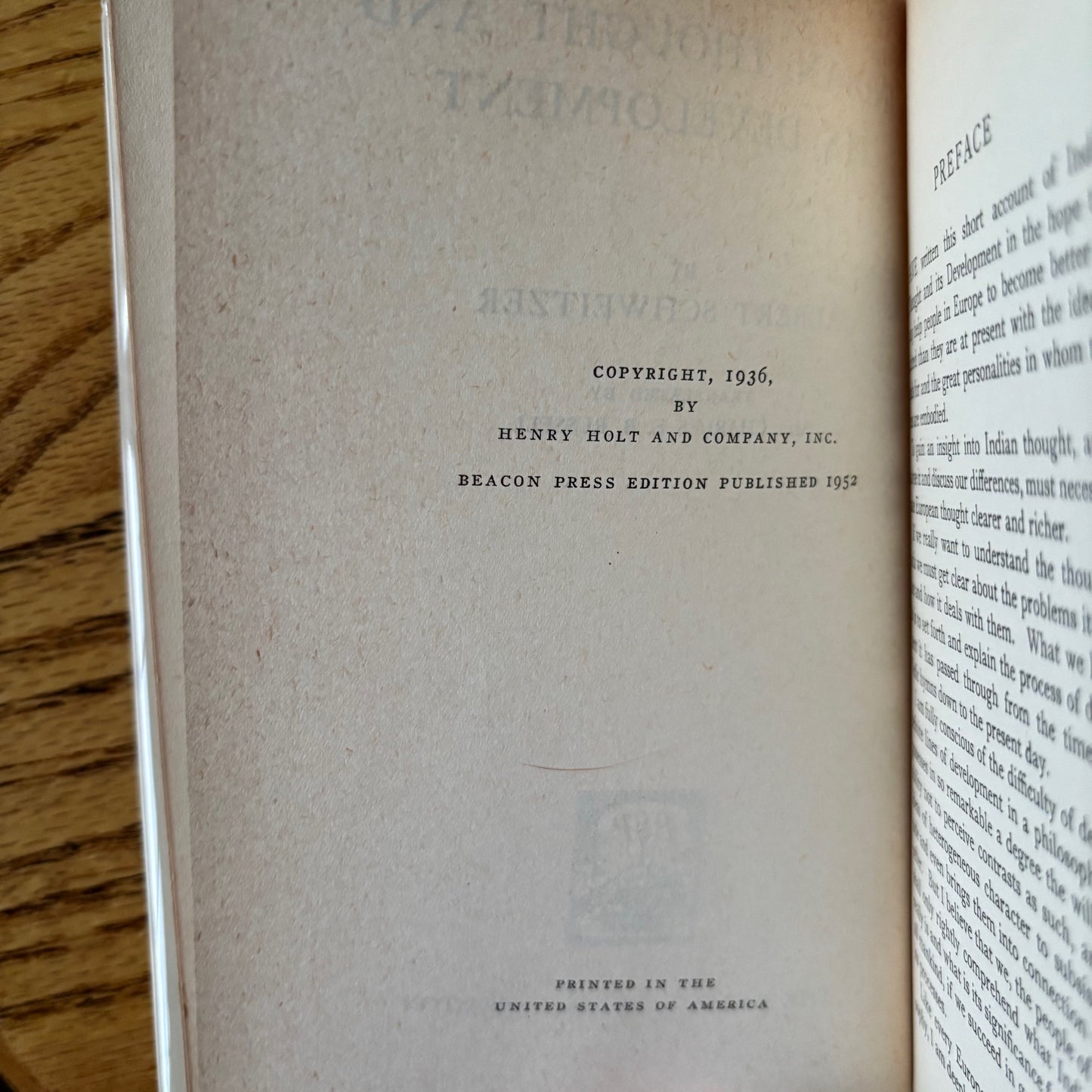 Albert Schweitzer - Indian Thought and Its Development