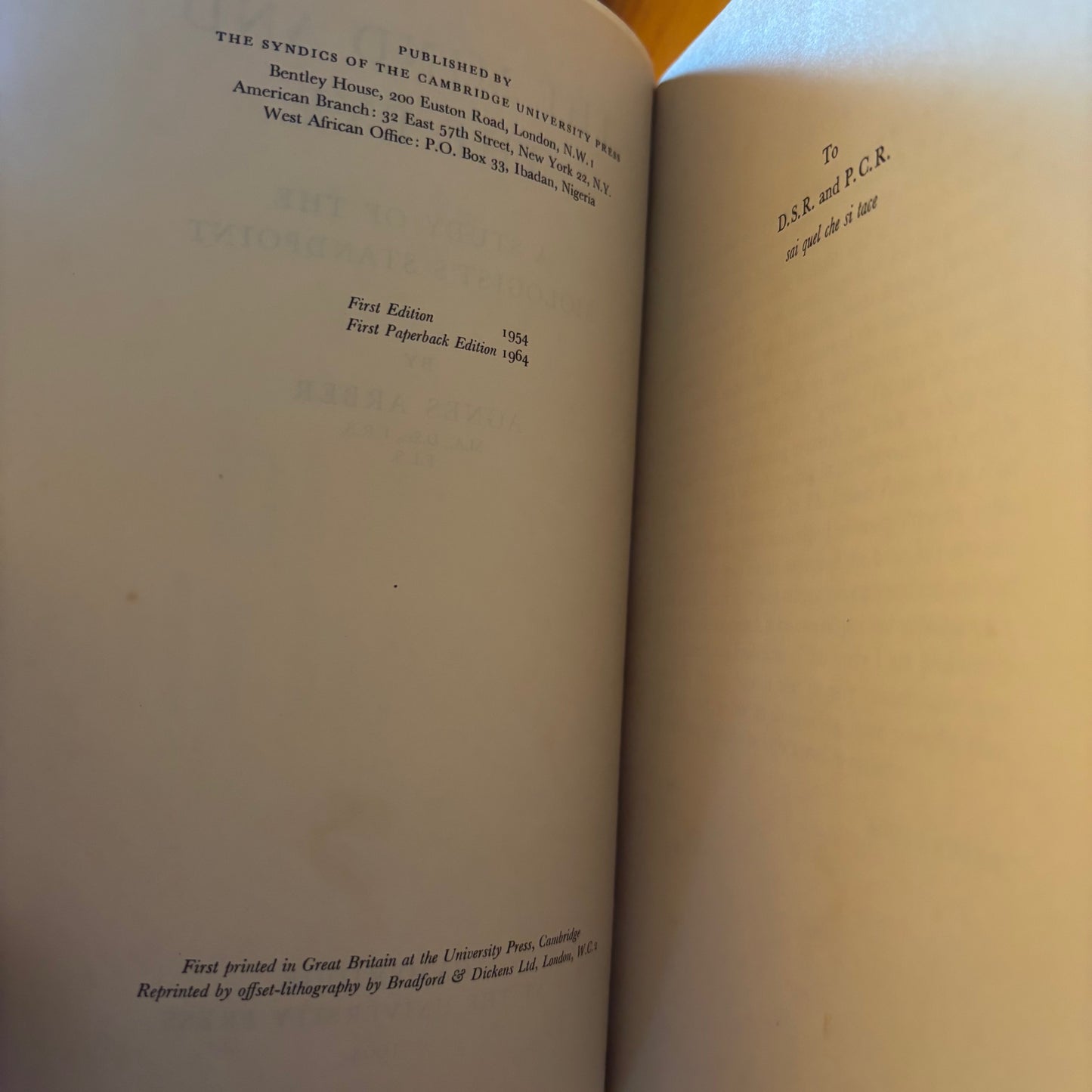 Agnes Arber - The Mind and the Eye - First Edition Paperback - Association Copy