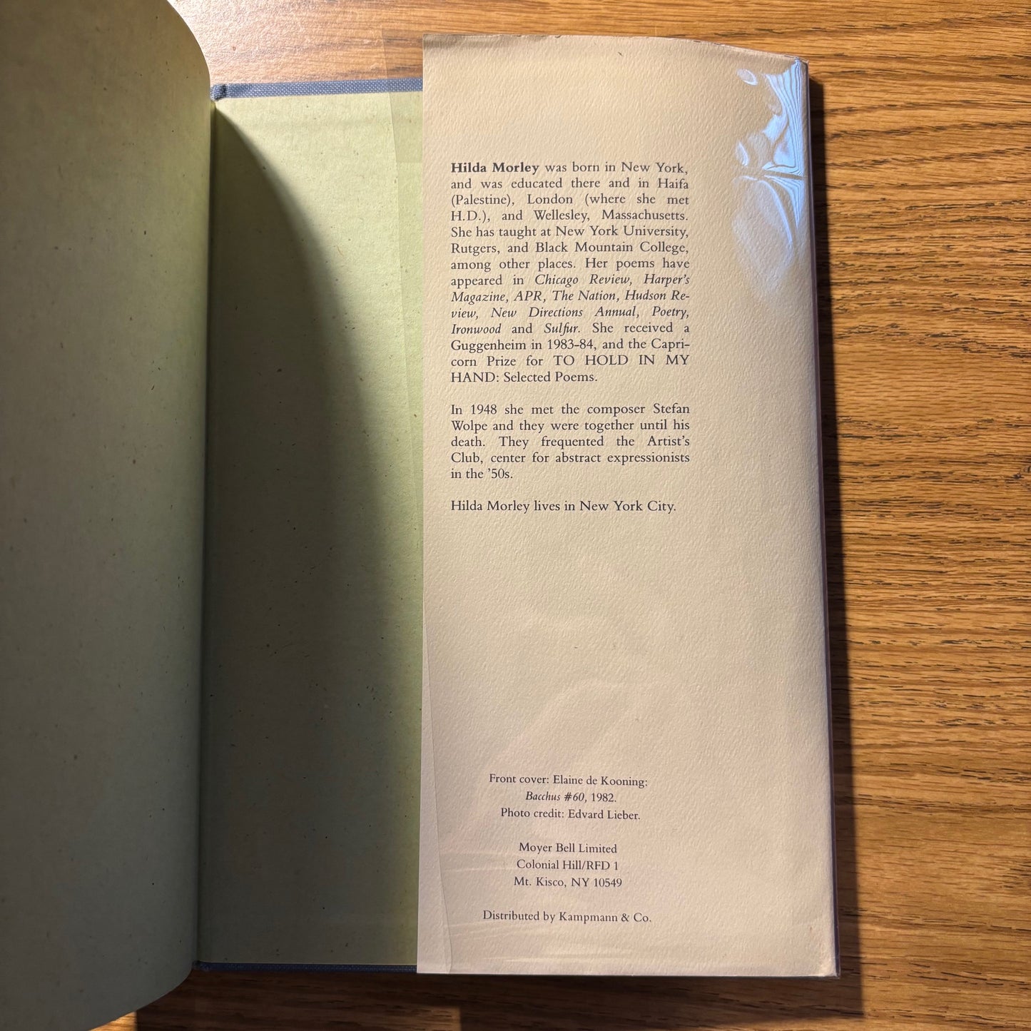 Hilda Morley - Cloudless at First - Signed to Hilton Als