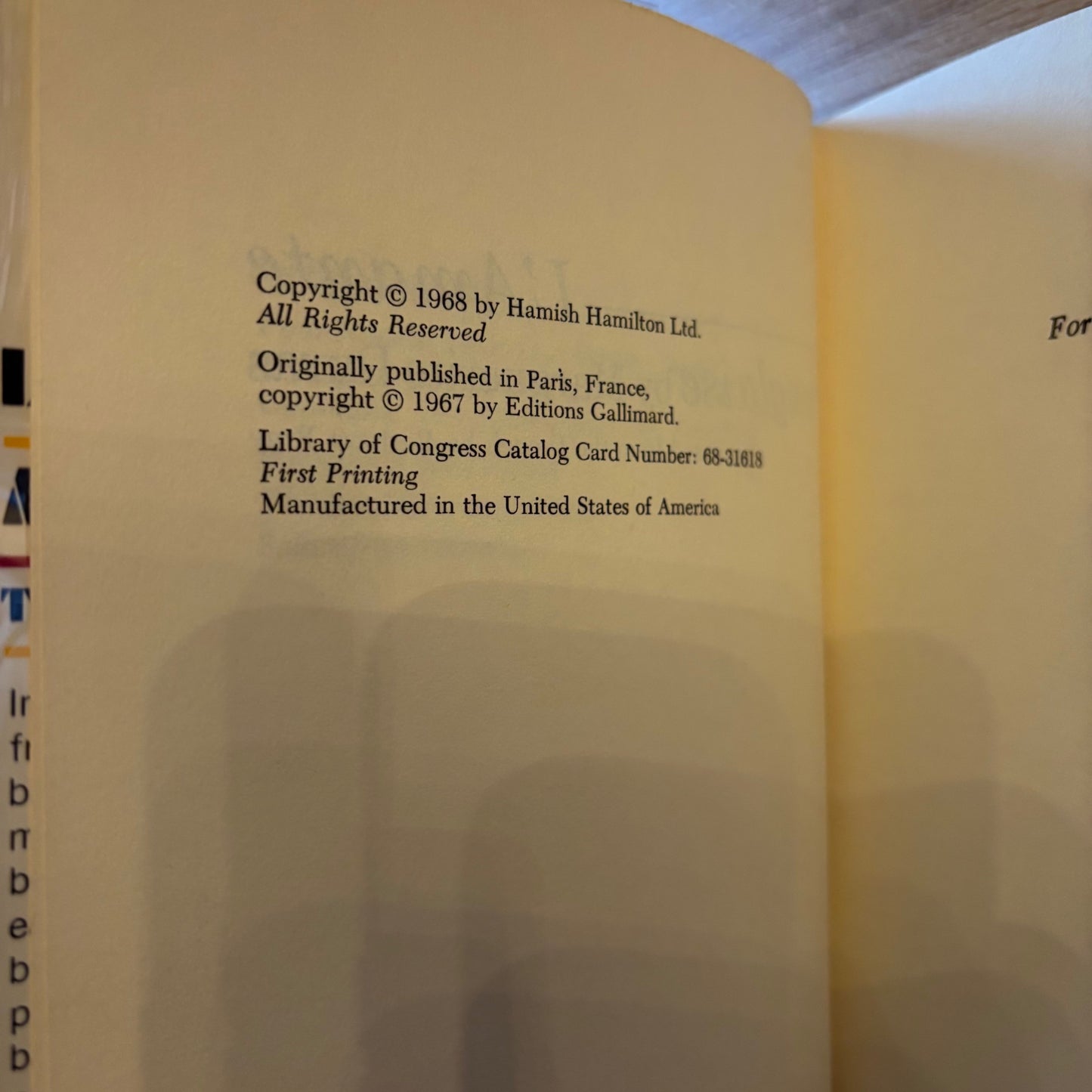 Marguerite Duras - L'Amante Anglaise - First Edition
