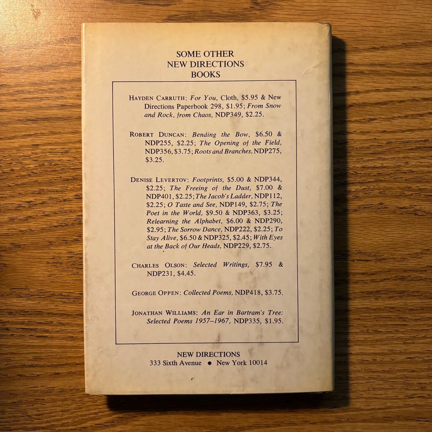 Robert Creeley - Hello: A Journal, February 29-May 3, 1976 - First Edition