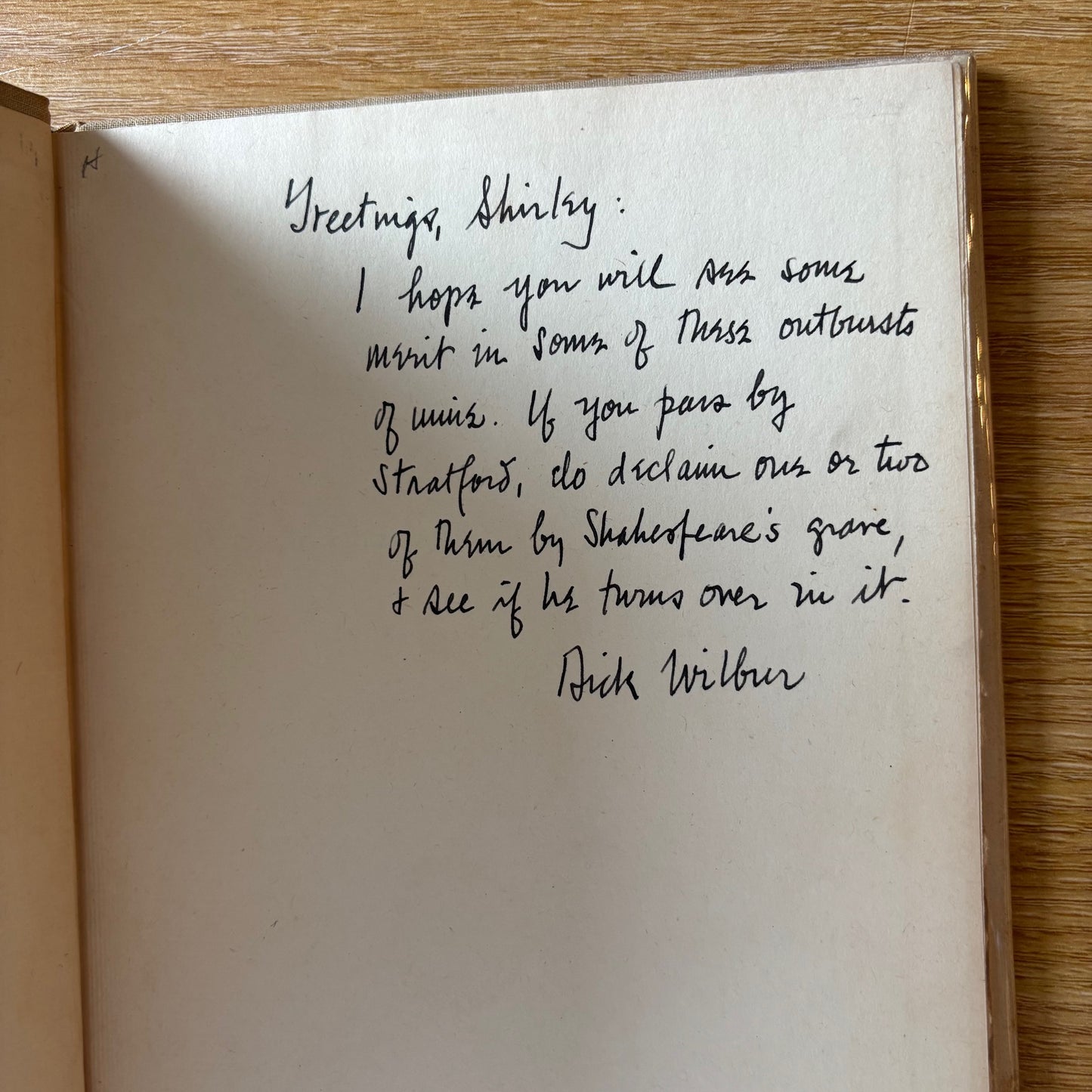 Richard Wilbur - The Beautiful Changes - Signed First Edition