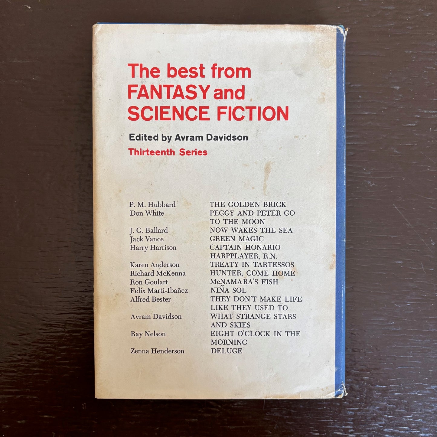 Avram Davidson, ed. - The Best from Fantasy and Science Fiction: Thirteenth Series