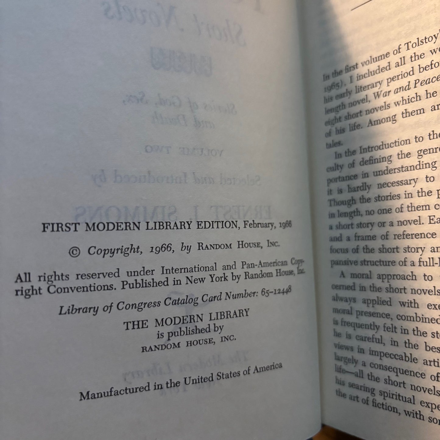 Leo Tolstoy - Short Novels, Volume Two: Stories of God, Sex and Death - Modern Library