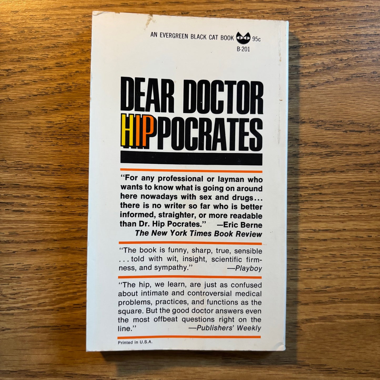 Eugene Schoenfeld, M.D. - Dear Doctor Hippocrates - First Edition Paperback