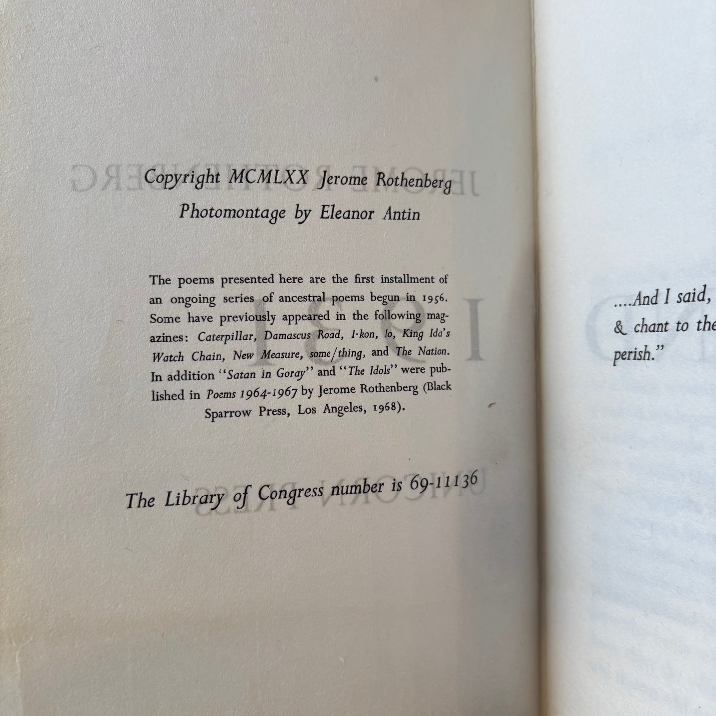 Jerome Rothenberg - Poland 1931 - Limited Edition