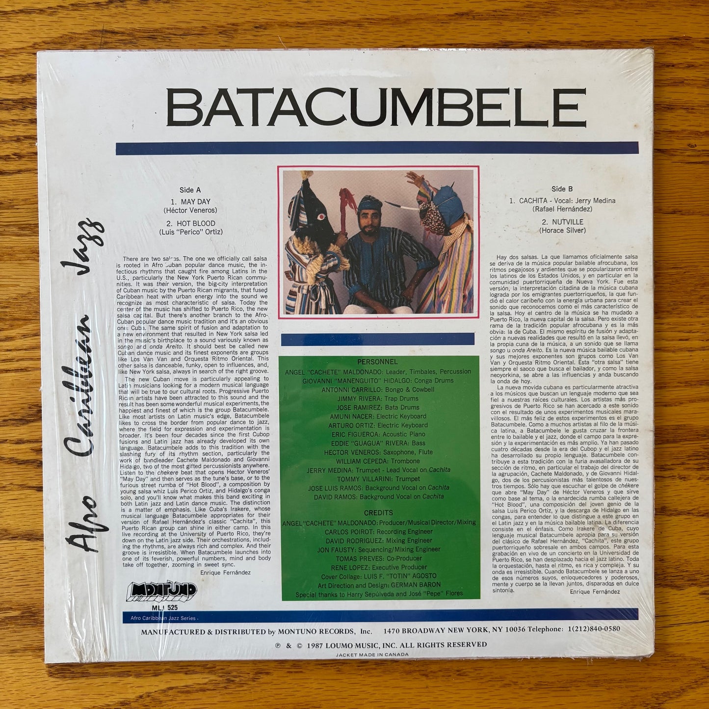 Angel "Cachete" Maldonado Y Su Grupo Batacumbele - Afro Caribbean Jazz