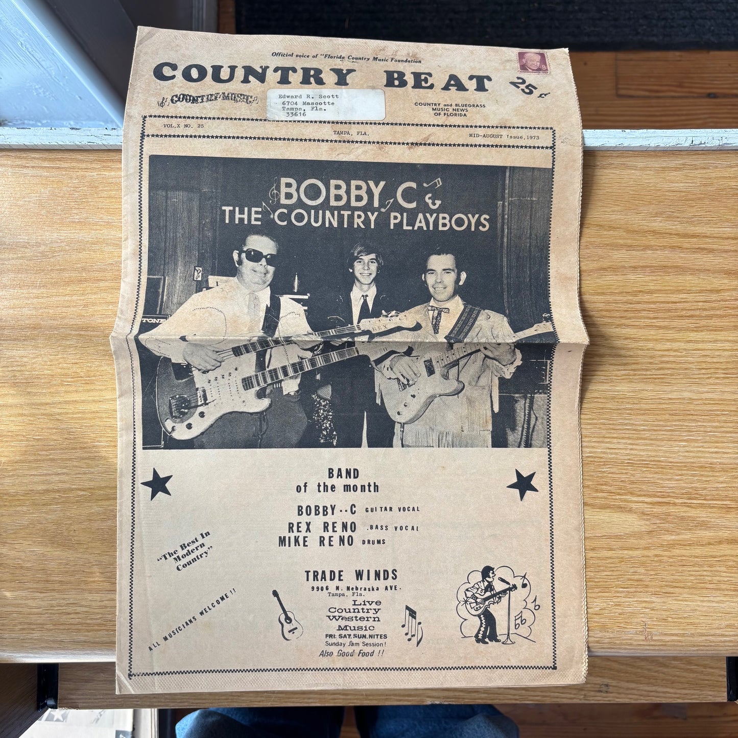 Country Beat - Country and Bluegrass Music News of Florida - 6 Issues, 1973-1974