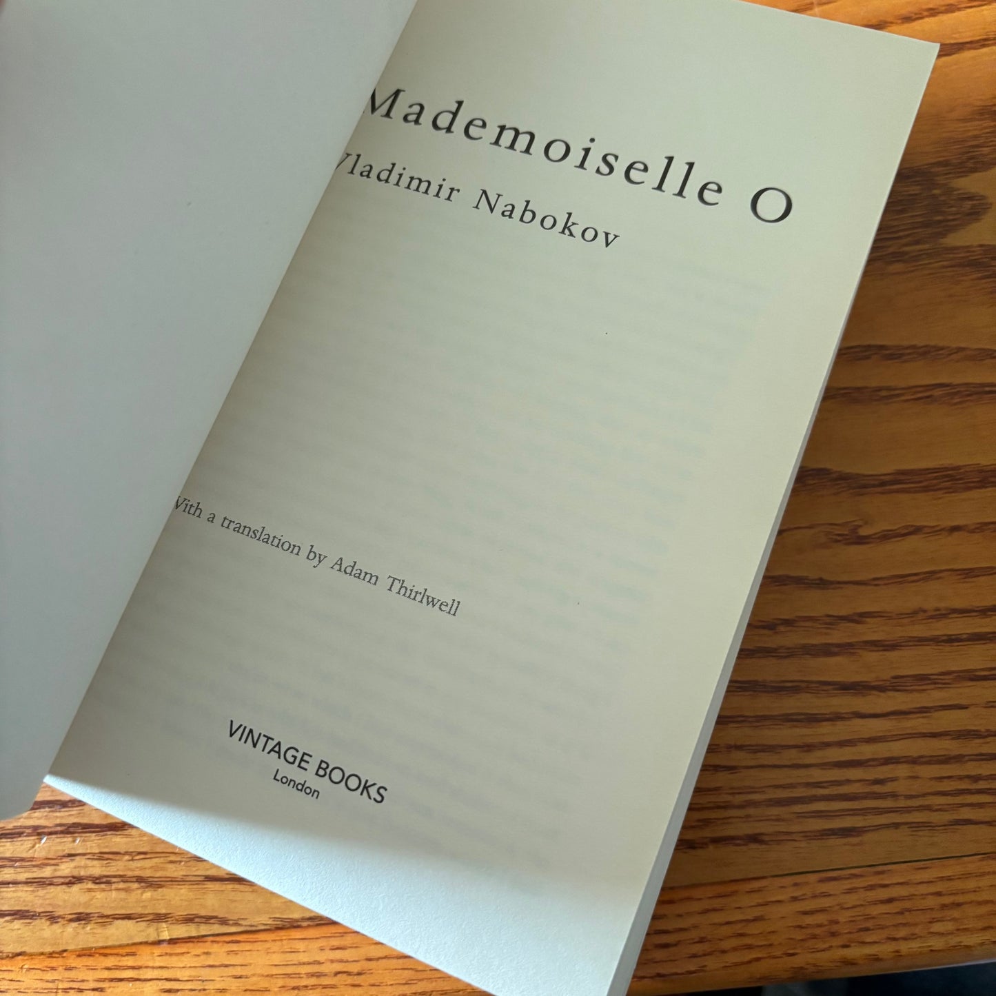 Adam Thirlwell - Miss Herbert / Vladimir Nabokov - Mademoiselle O