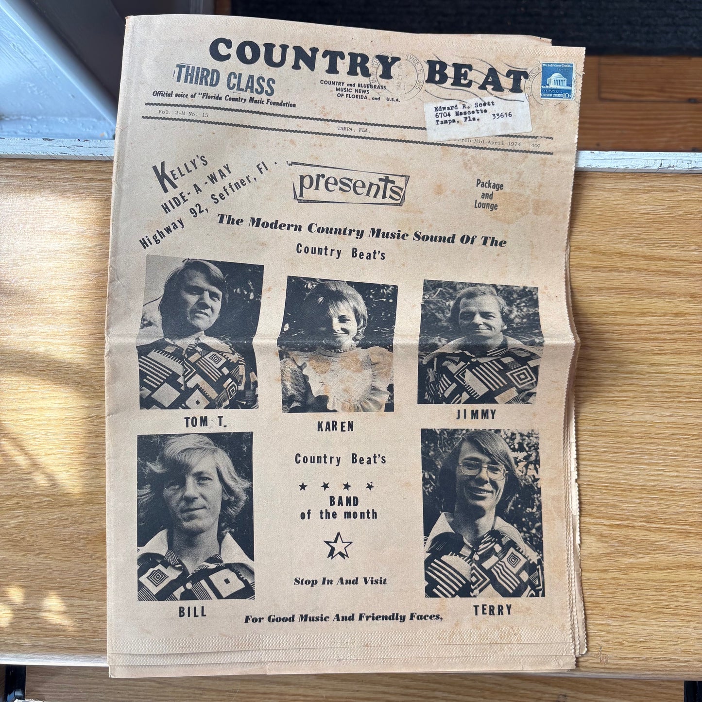 Country Beat - Country and Bluegrass Music News of Florida - 6 Issues, 1973-1974