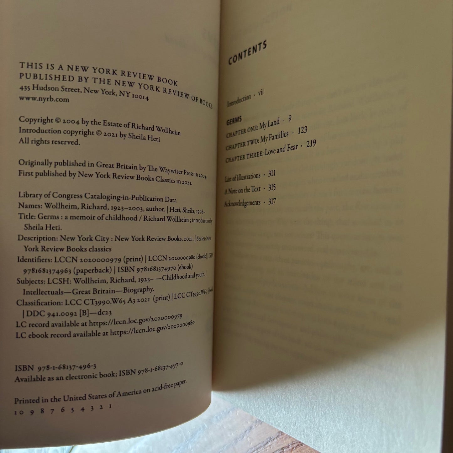 Richard Wollheim - Germs: A Memoir of Childhood