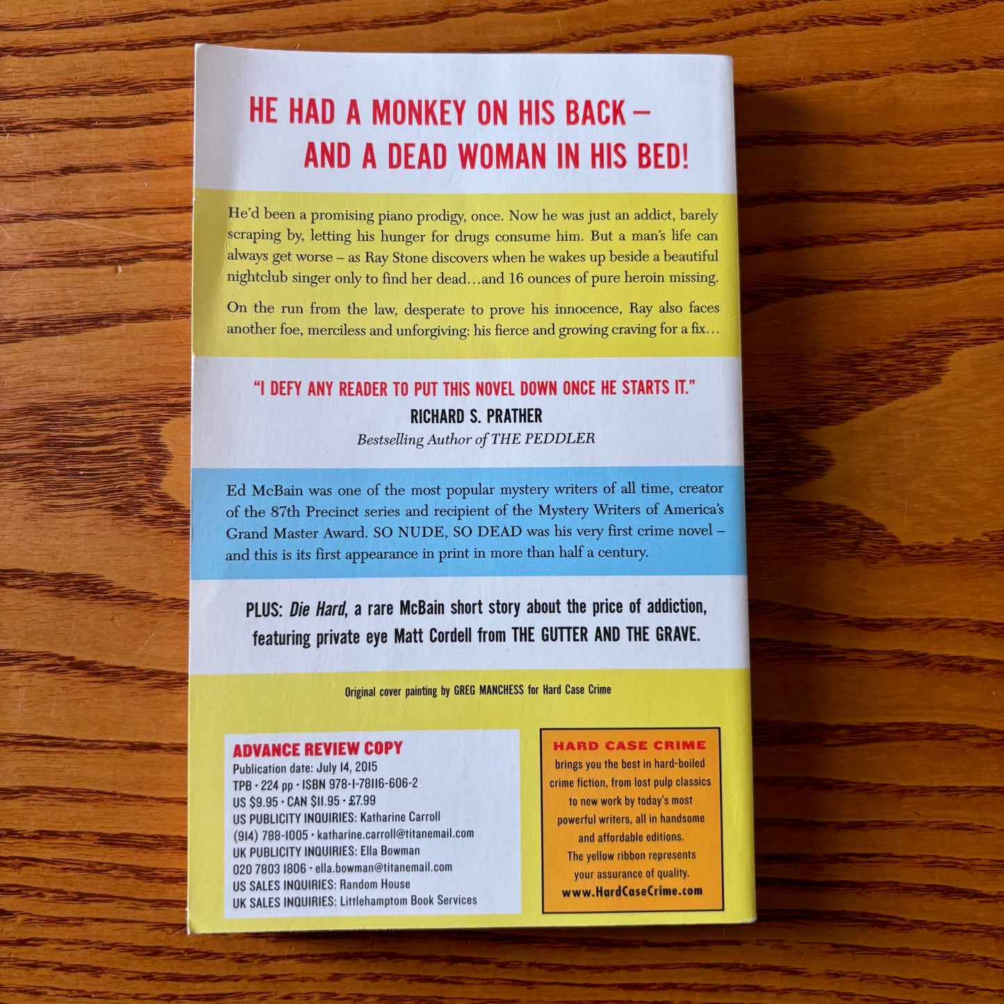 Ed McBain - So Nude, So Dead - Uncorrected Proof