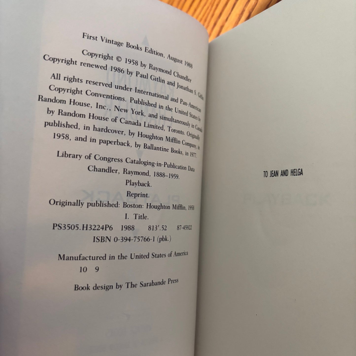 Raymond Chandler - Playback