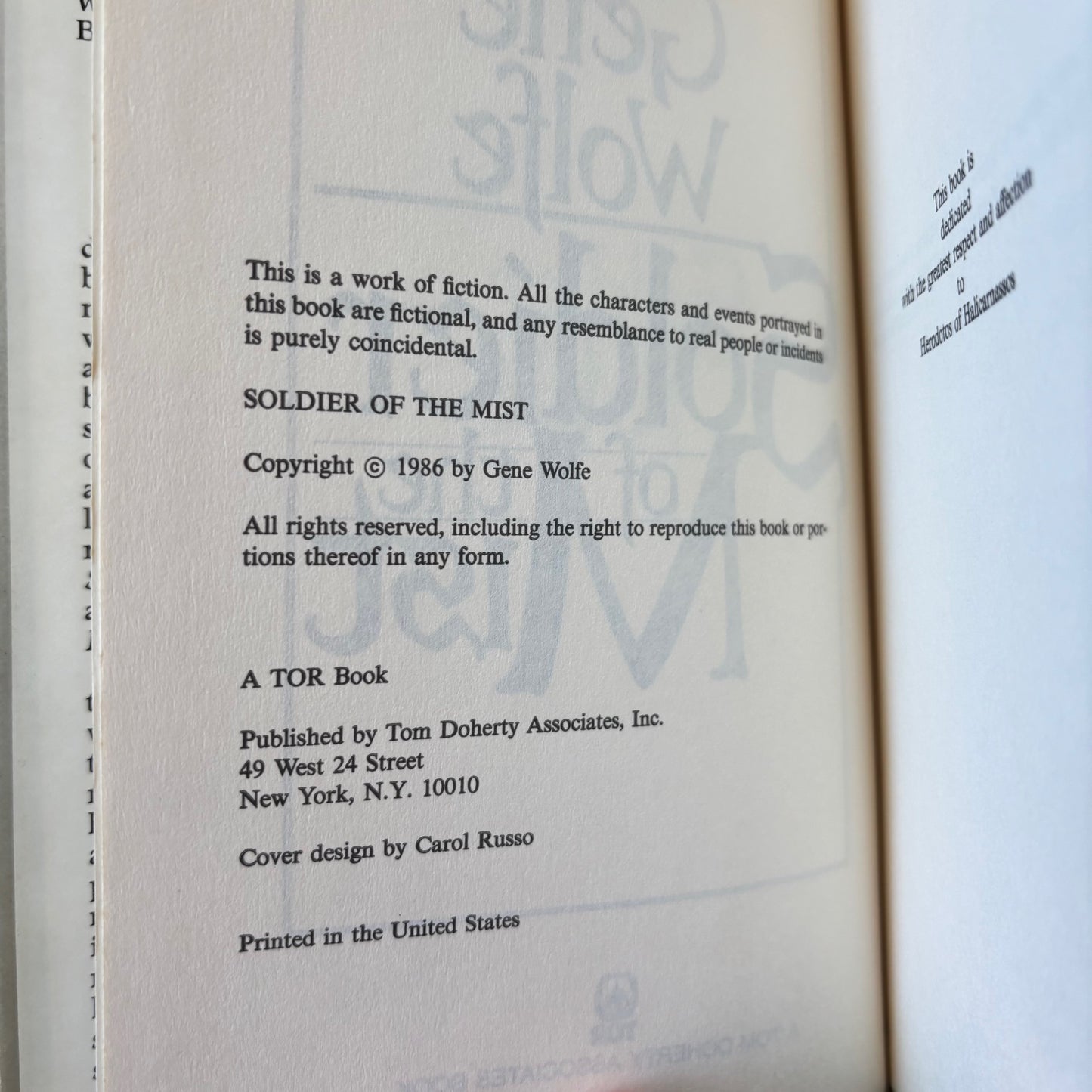 Gene Wolfe - Soldier of the Mist