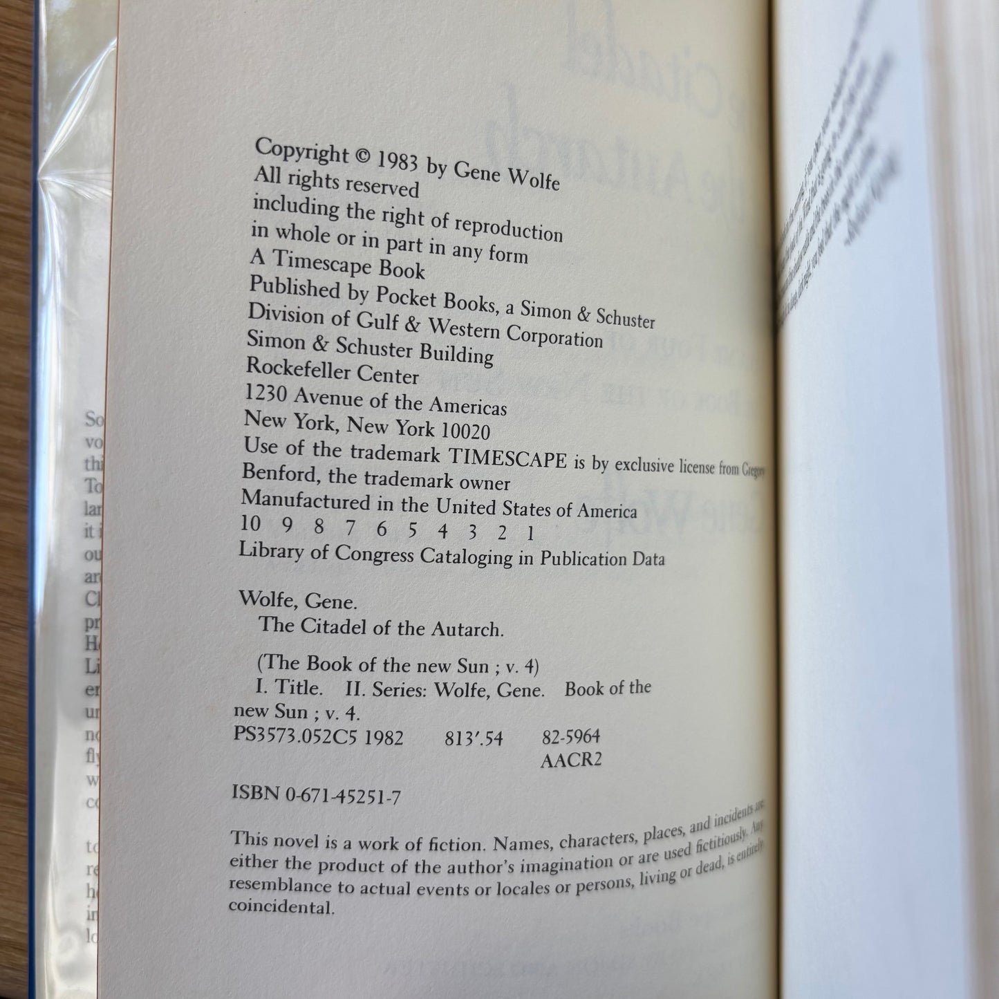 Gene Wolfe - The Citadel of the Autarch - First Edition