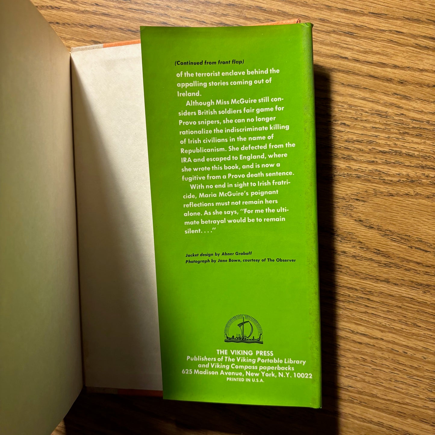 Maria McGuire - To Take Arms: My Year with the IRA Provisionals - First Edition