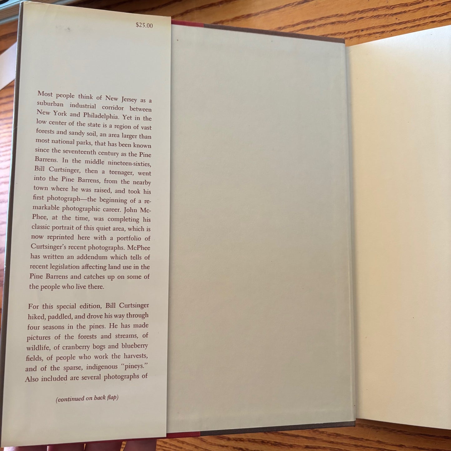 John McPhee, Bill Curtsinger - The Pine Barrens - Signed