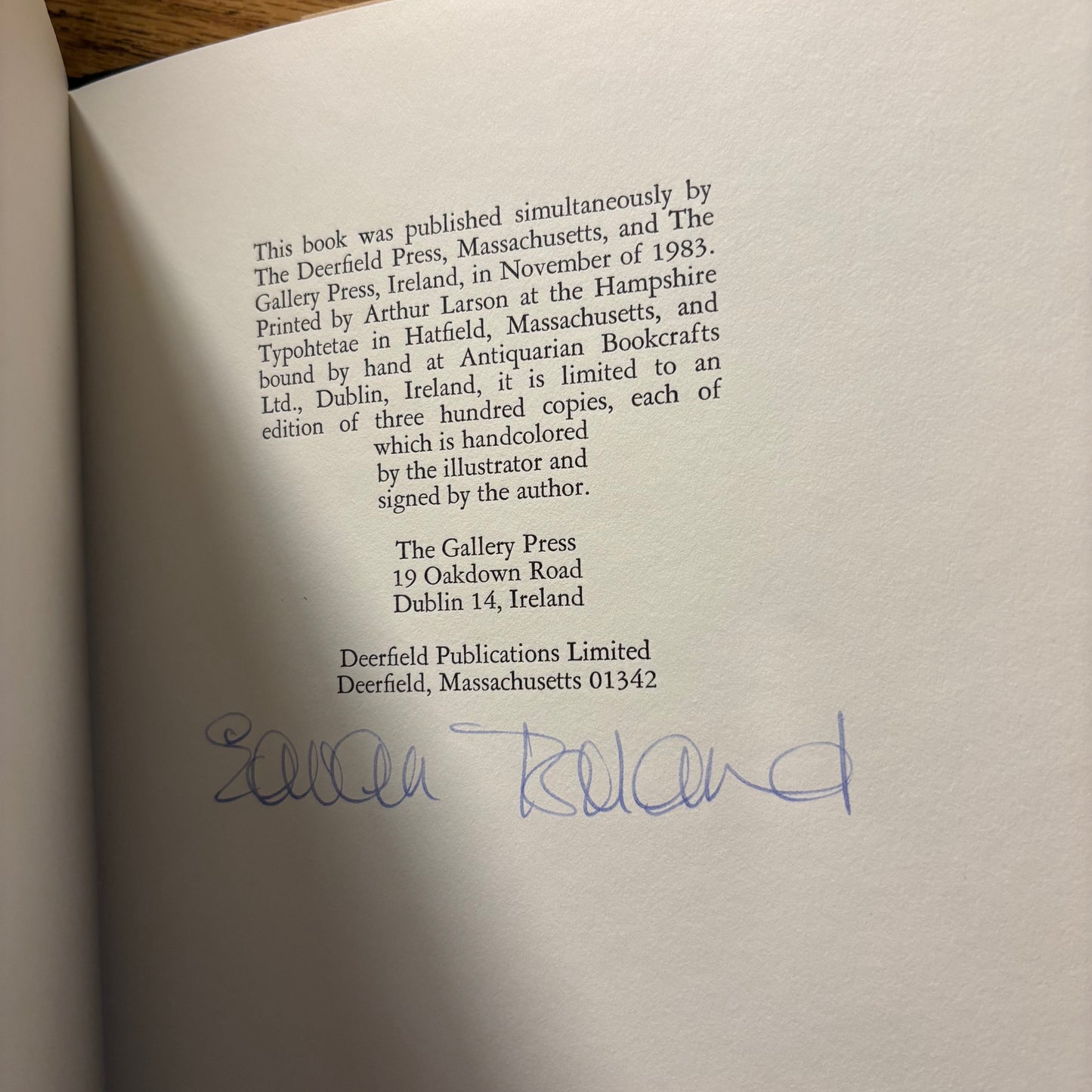 Eavan Boland - The Journey - Signed Limited Edition