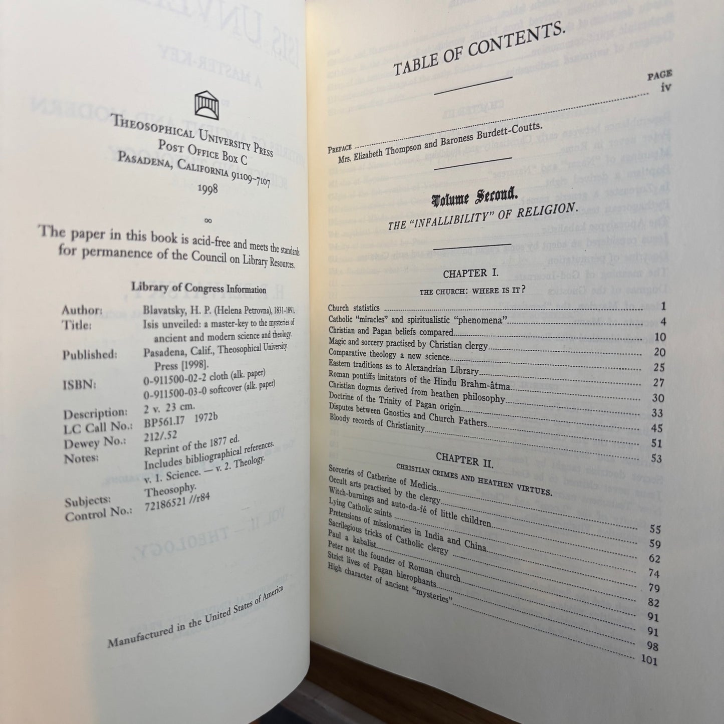 H.P. Blavatsky - Isis Unveiled - Volumes I & II