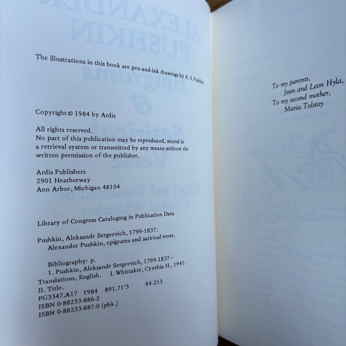 Alexander Pushkin - Epigrams and Satirical Verse - First Edition